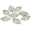 100Pieces Decorative Metal Filigree Leaves Mixed Size Leaves Jewelry Making Component Metal Craft Embellishments