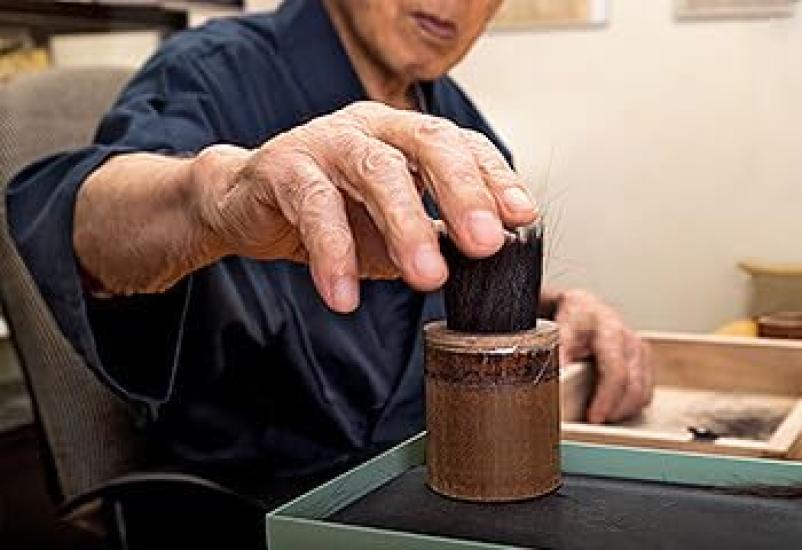 Hiroshima Kumano Pinsel Puder Ziegenhaar Pinsel, Hochwertiges Haar, RE20-4