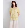 Demana Pure Cotton Lace Ruffle Blouse