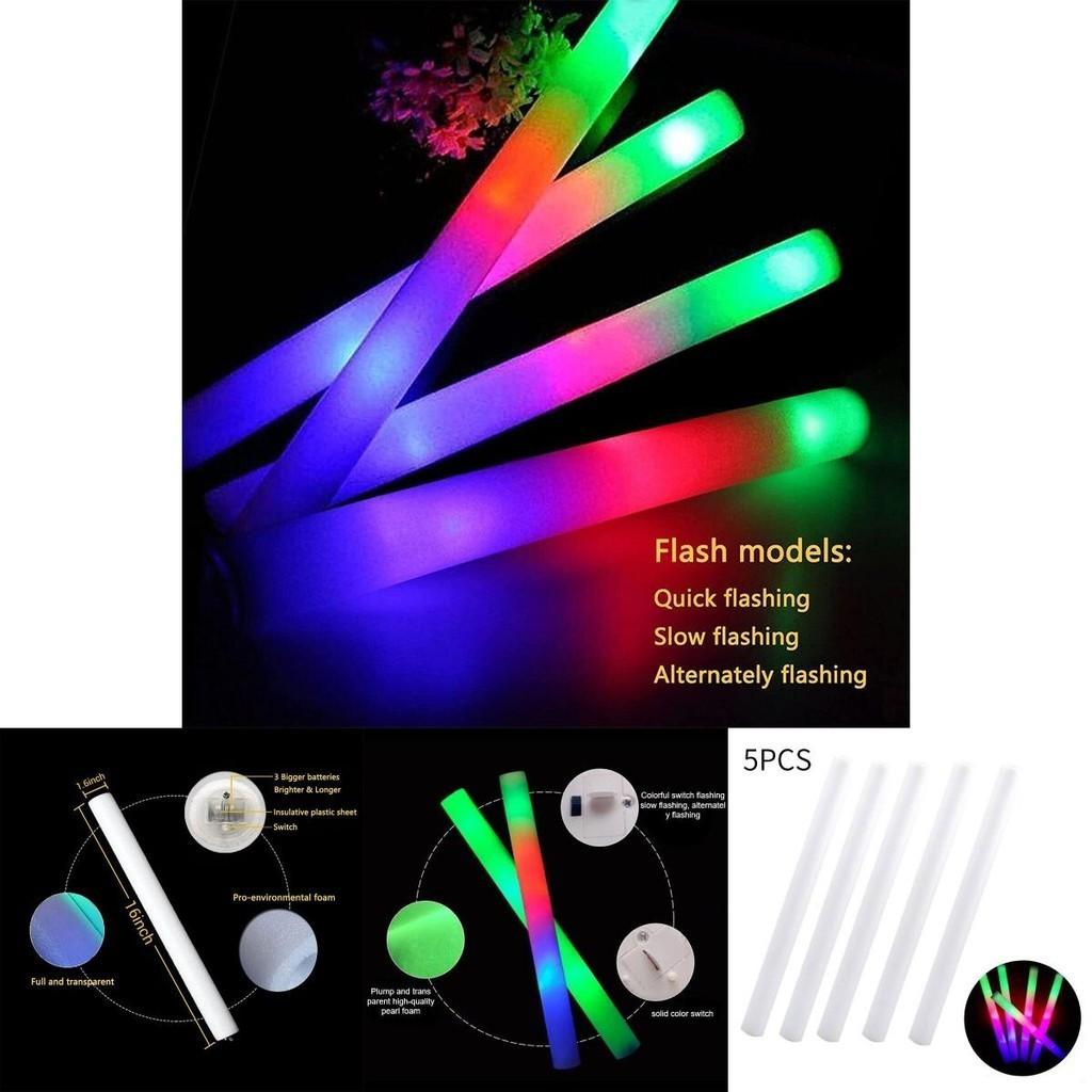 Large Foam Stick Glow Sticks Pack Of 3 Multicolor Party Lights For Concerts And Events