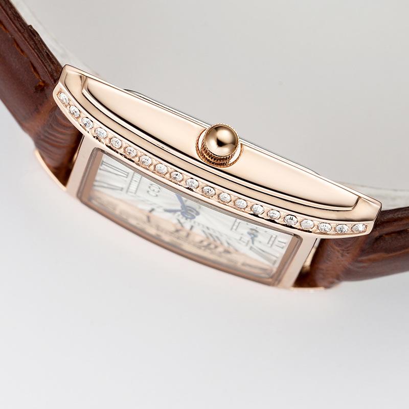 Retro Style Temperament Small Square Watch Niche High Sense Student Watch Women'S Belt Quartz Watch