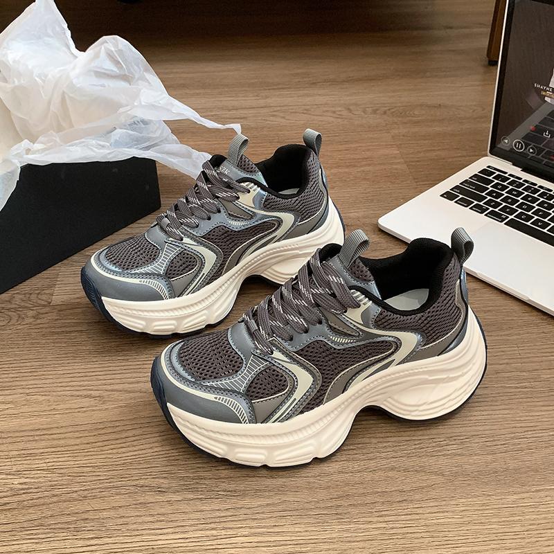 New Women Vintage Sneakers Casual Outdoor Personalized Design Shoes Comfortable Lace Up Platform Running Sneakers Sports Shoes
