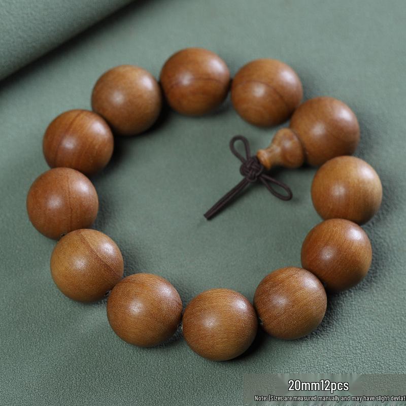 Barbie Sandalwood Buddhist Prayer Beads Bracelet, Unisex 108 Beads, Traditional Couple Jewelry, Wenwan Ornaments