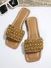 [Commercio Estero] Pantofole con paillettes moda donna brezza serale francese temperamento con gonna sandali con tacco spesso