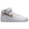Nike Air Force 1 07 Mid Čūskādas Swoosh Sieviešu Kedas Balta Melna Smilškrāsas DD9625-101