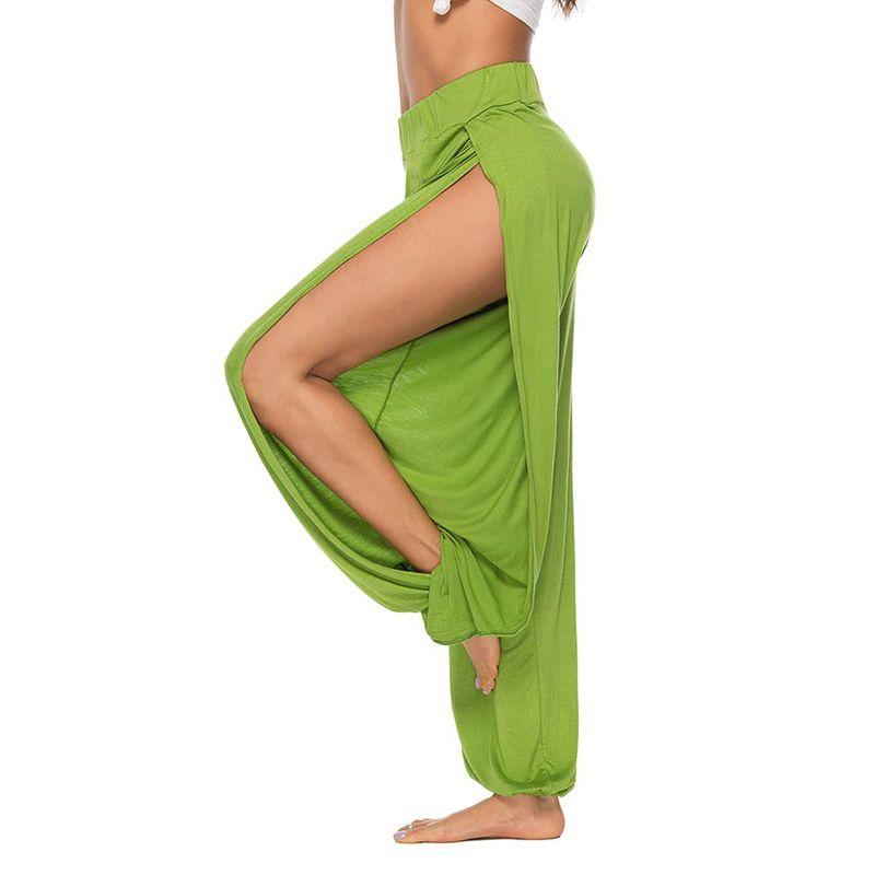 Solid Color High Slim Loose Harem Pants Pure Color High Slit Loose Harem Pants