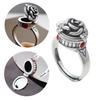 Exquisite Fashion Classic Ladies Vintage Antique Open Rose Box Open Ring Elegant Charm Finger Ornament Christmas Gift