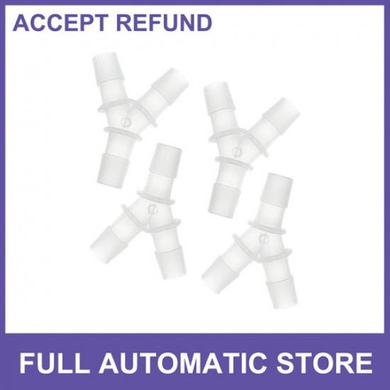 Plastic Hose Barb Fitting 916  Y Shaped Barb Connector Aquarium PP Clear 4Pcs