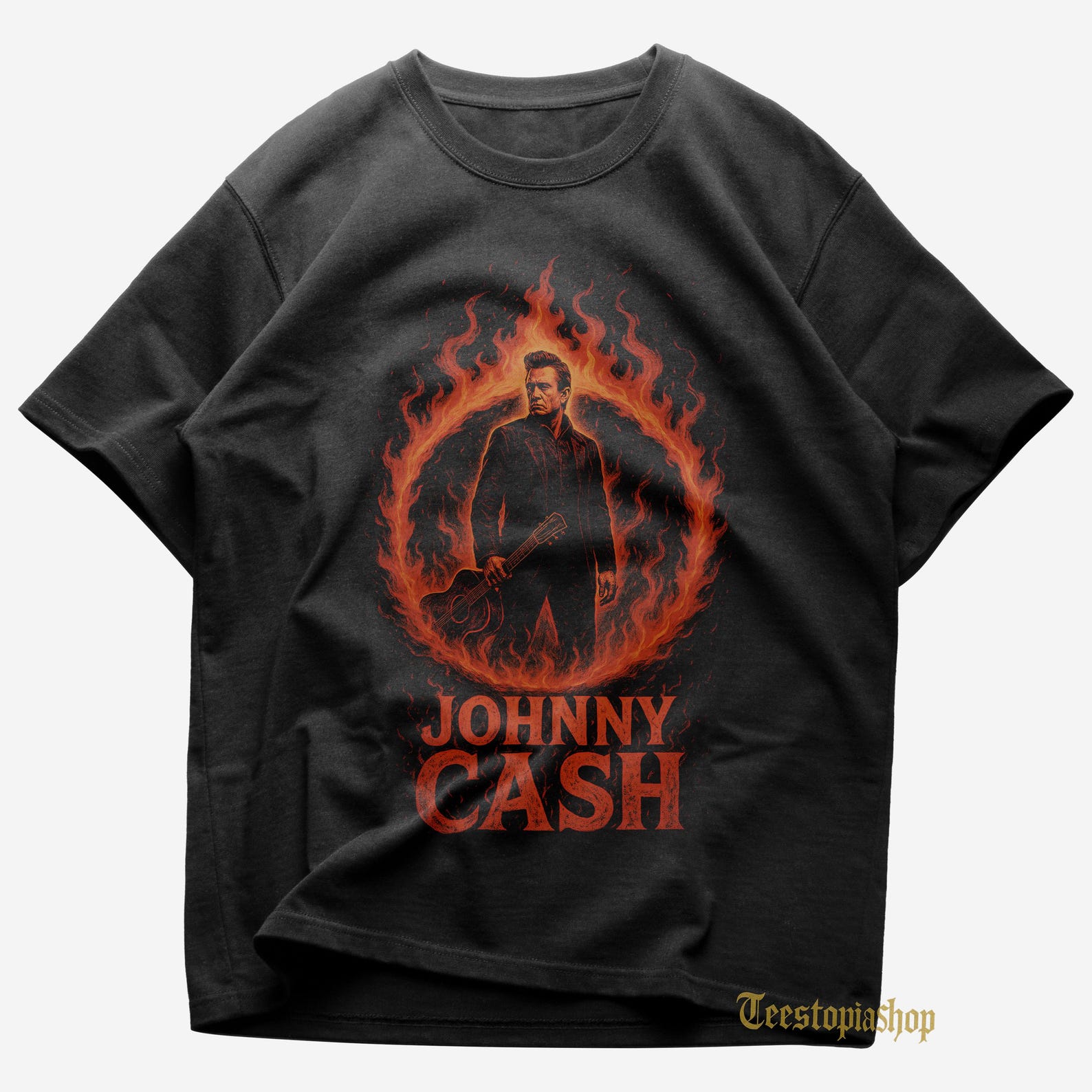 Johnny Cash T shirt - Country Rock Shirt - HurT shirt - Ring Of Fire Shirt - Johnny Cash Merch - Unisex Rock Apparel S