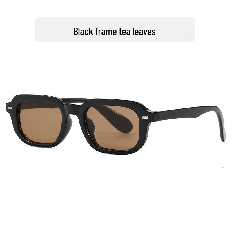 Small Square Frame Rice Nail Sunglasses - European American Style, Trendy Sun Protection Accessories