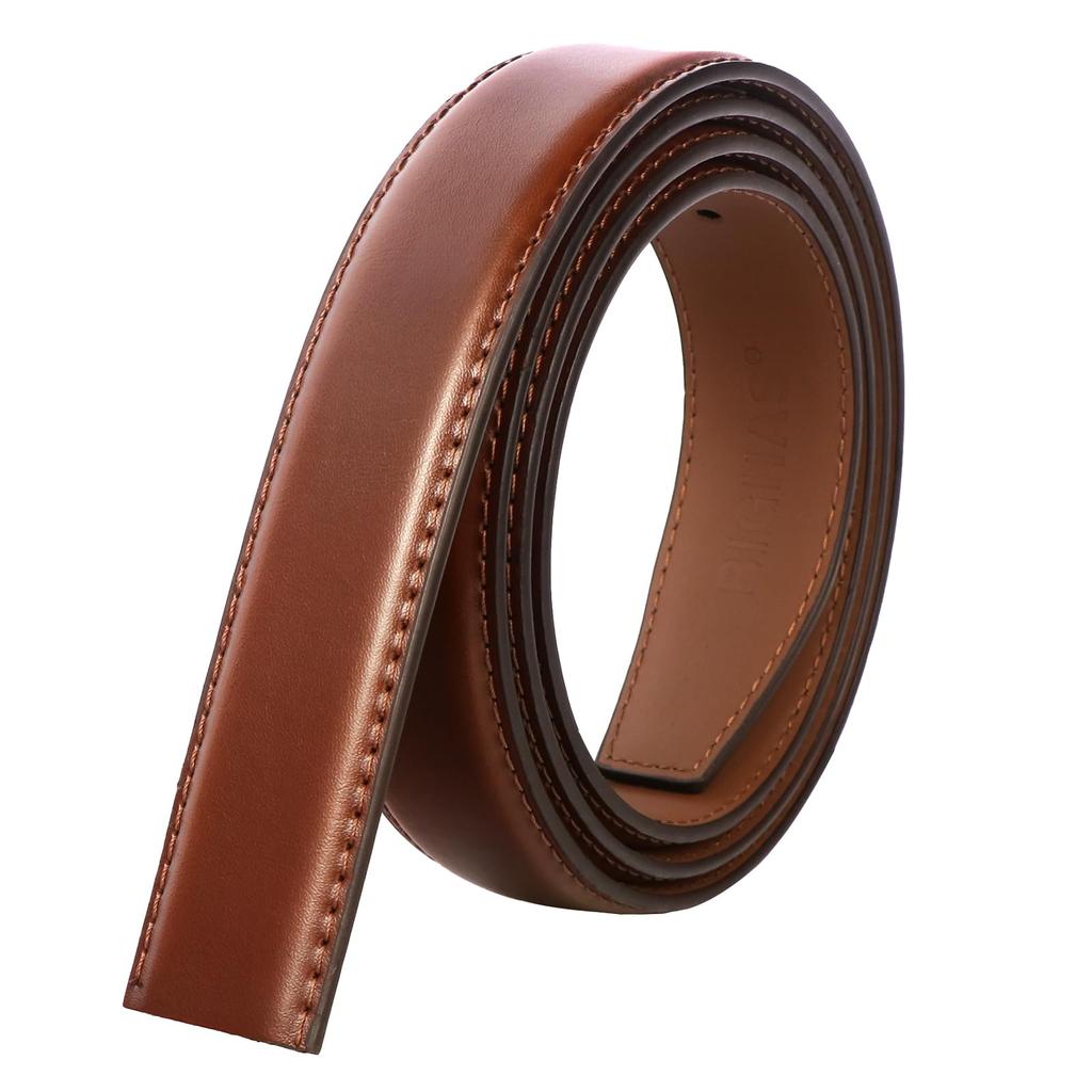 Pin Business Genuine Suit Adjustable Large Size Plain Light [BIGHAS] Men's Belt, 3.0cm, Type, Buckle, Leather, Belt, Size, Casual, (Belt 105, Brown)