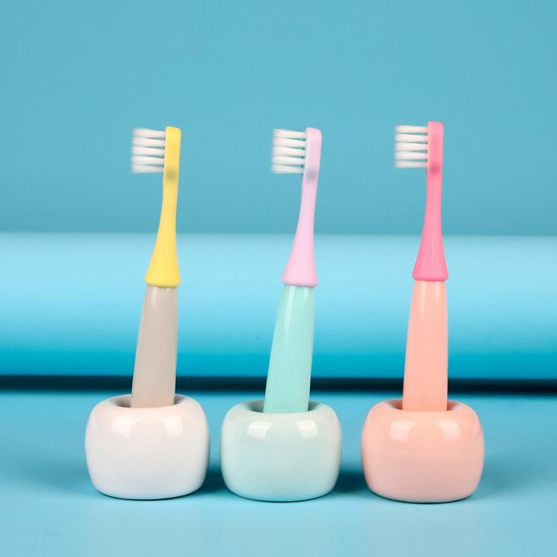 3pcs Kids Toothbrush Soft Fur 2-5 Years Old Baby Oral Care Tooth Brush Cleaning Teeth Candy Color Children Dental Care Tools