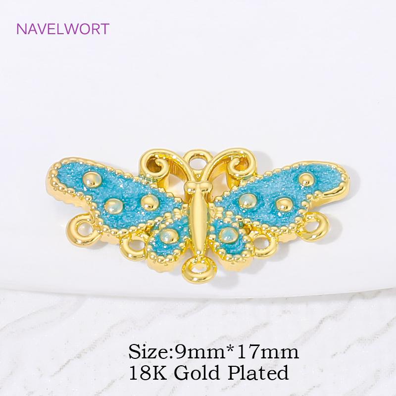 2/4/6Pcs Brass Charms Connectors 18K Gold Plated Connectors For Bracelets Findings,Jewelry Connectors,DIY Jewelry Accessories