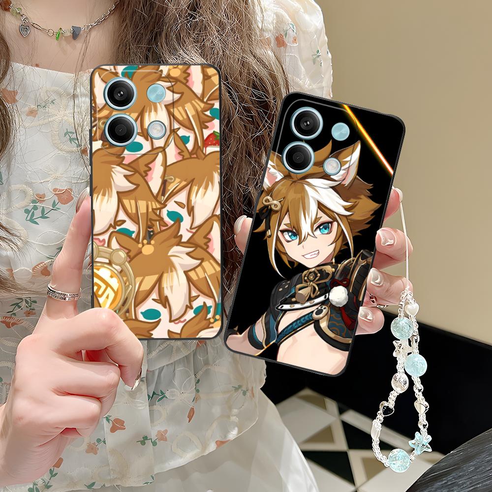 Game GI Gorou Mobile Phone Case for POCO F7 F6 F5 F4 F3 F2 Pro GT C75 C71 C65 C61 C40 Pro Ultra Colorful Printing Cover Luxury