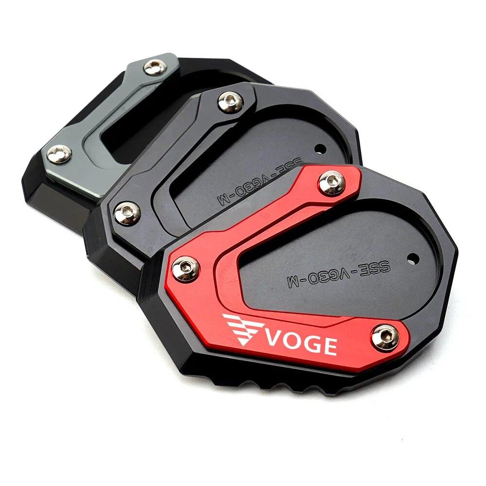 Motorcycle Accessories Side Stand Kickstand Enlarge Pad For Loncin Voge 300DS 300 AC RR R 300 DS Valve Caps 300RR 300R 300AC