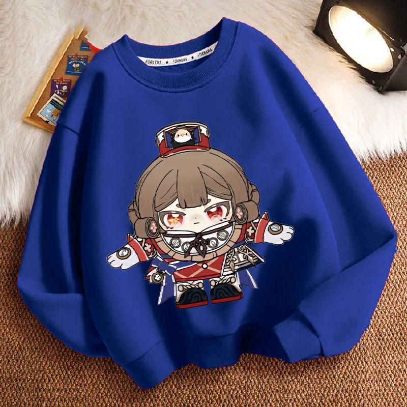 Children's Fashion Egg Boy Party Law Enforcement Judge Round-neck Hoodie Spring and Autumn Boys' and Girls' Long-sleeved Loose Coat