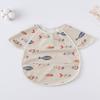 Soft Feeding Apron Short Sleeve Burp Cloth Apron Style Baby Bibs  Feeding