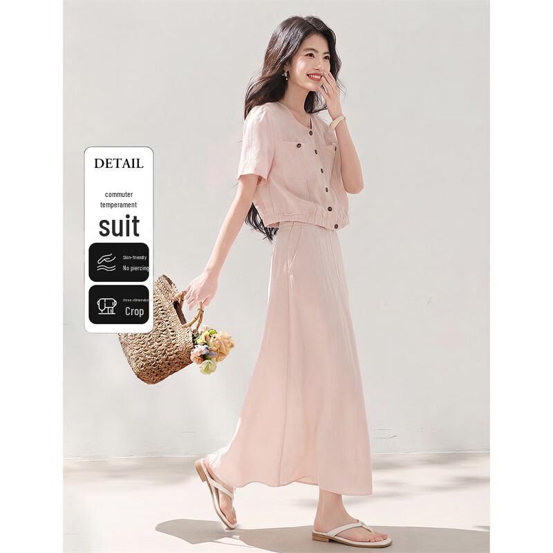 Elegant Linen Blend Two-Piece Set XL