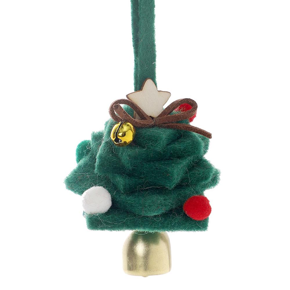 

Mini Felt Christmas Tree Decorative Christmas Wind Chime Christmas Bell Ornaments Metal Festive Decor Supplies For Home Decor