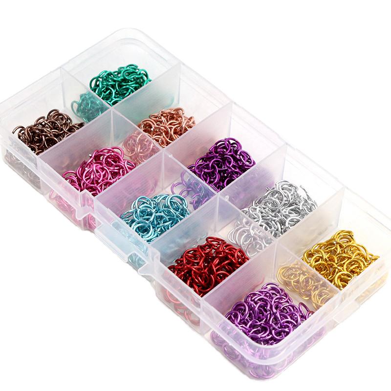 Fashion 6mm Colorful Alloy Open Jump Rings Split Rings Connectors Necklace Bracelet DIY Jewelry Making Accessories 1000Pcs/box