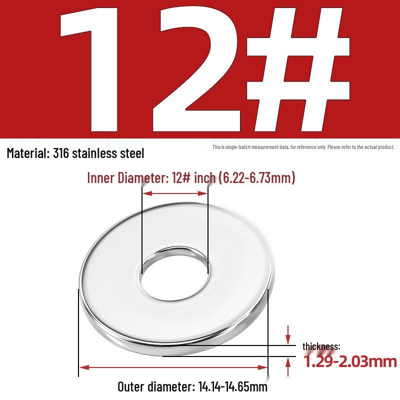 304/316 Stainless Steel Flat & Round Washers Collection