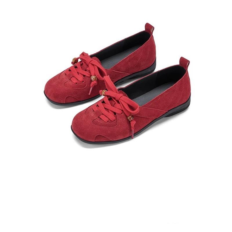 

Новая женская обувь с мелким вырезом, плоские туфли-одинарки 40 красный