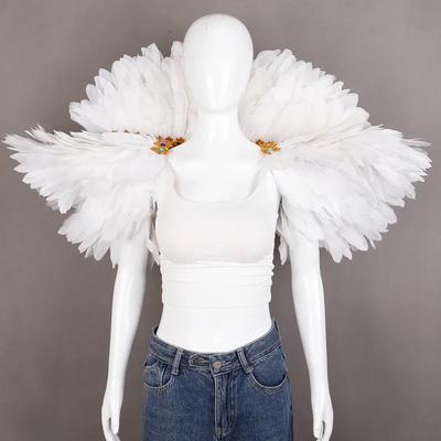 Carnival Costume Decorative Accessories Luxury Feather Shawl Party Cosplay Scarf Fashion Show Runway Performance Elegant Apparel