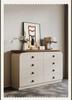 Retro Solid Wood Wall Storage Cabinet: Five-Drawer & Eight-Drawer Combo for Living Room