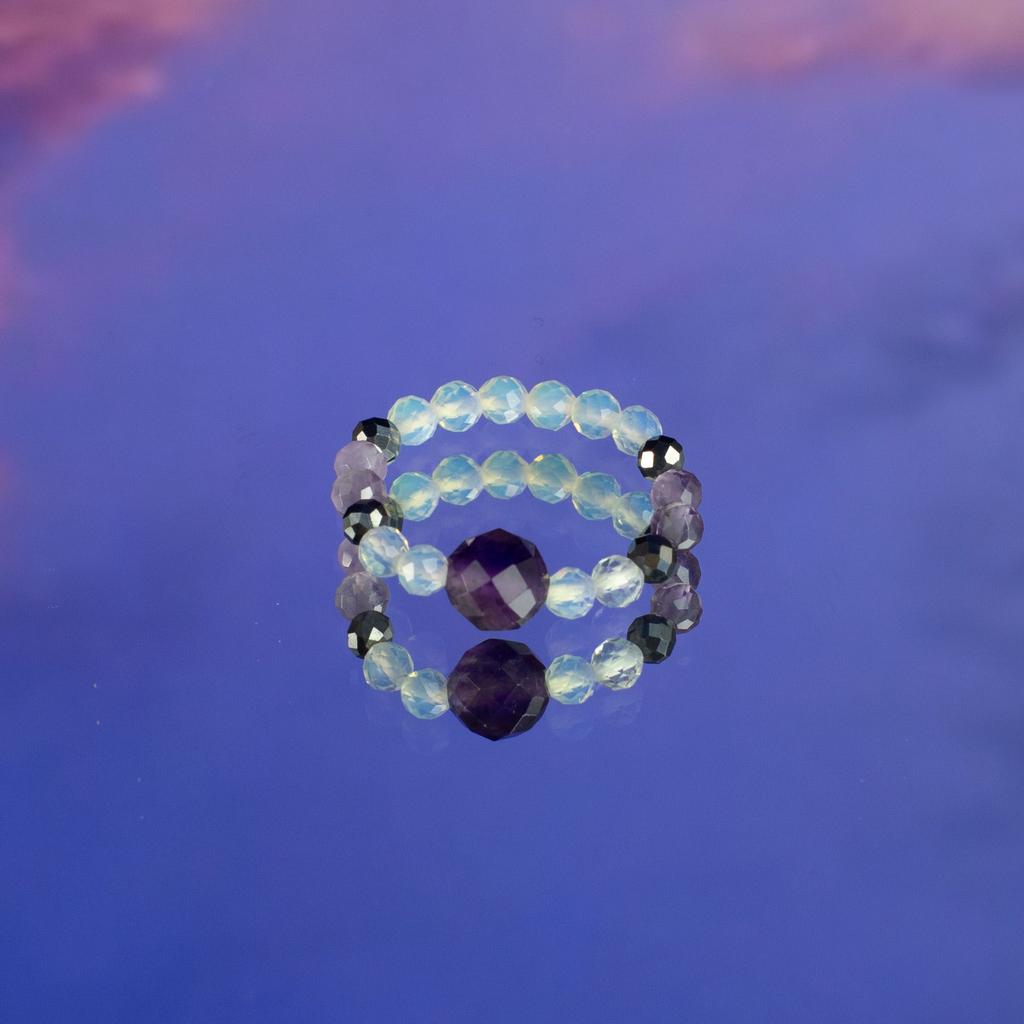 Nymph Spirit Gemstone Ring Set – Full Moon