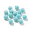 30 Pezzi 8/10mm Colorati Feltro Floccato Peluche Perline Acriliche Perline Distanziatrici Sfuse per Orecchini Braccialetti Fai da Te Accessori per la Creazione di Gioielli