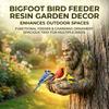 Funny Bird Feeder Resin Garden Decor Outdoor Yard Ornament Spacious Feeding Tray Durable Feeding Tray