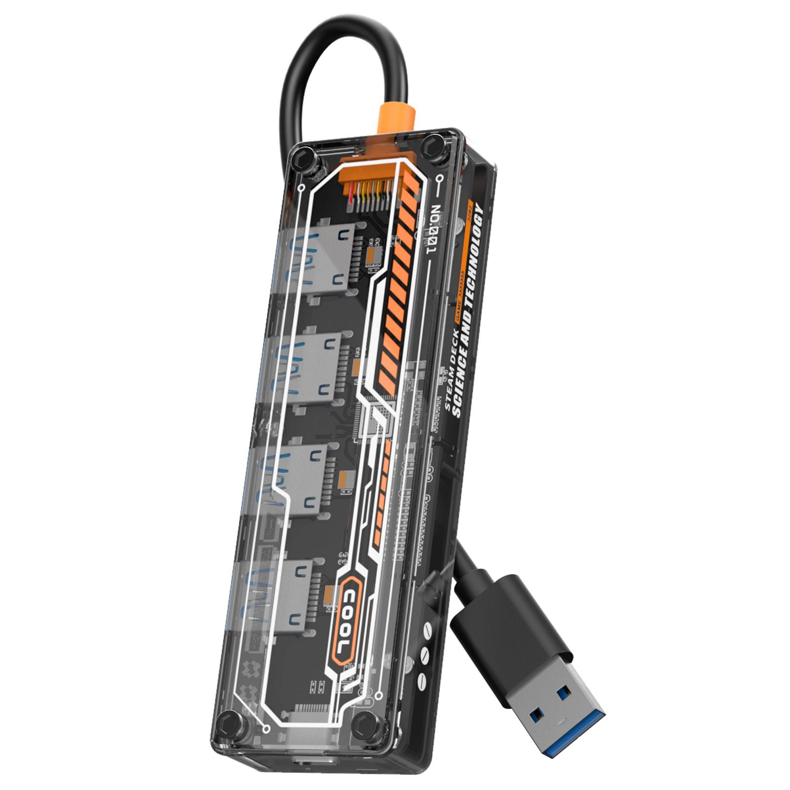 

SW4U-A USB Expansion Hub Data Transmission Adapter with 4xUSB 3.0+1xUSB-C As Shown A