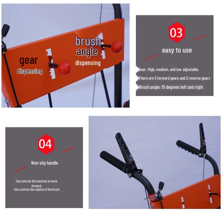 Multifunctional Push Snow Sweeper for Small-Scale Snow Removal in Communities, Airports, and Roads