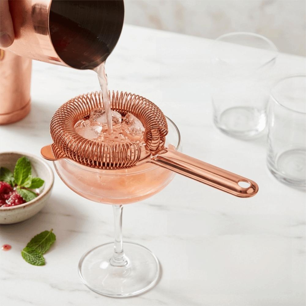 Anti Rust Drink Strainer High-Density Spring Ice Strainer Ergonomic Bar Strainer  Restaurants