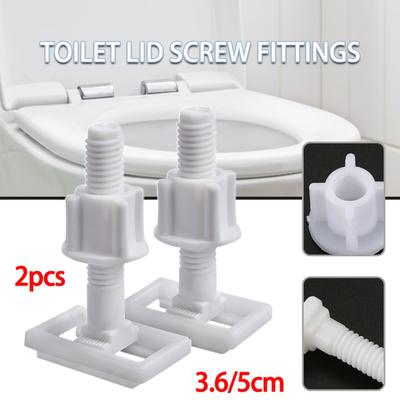 Kell 2 STKS Toiletbril Scharnier Vervanging Plastic Bout Schroef Sluitringen Bevestiging Reparatieset