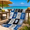 Card-iff Fc Crest Printed Microfiber Beach Towel, Soft And Absorbent, Quick-Dry, Ideal for Summer Travel, Beach Essential, Swimming Pool