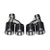 BMW 5 Series G30/G38 Quad Outlet Titanium Black Exhaust Tailpipe, MP Style, Large Square