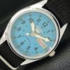 RENOVOVANÉ AUTOMATICKÉ HODINKY SEIKO 5 JAPONSKÉ PÁNSKÉ TYRKYSOVÉ MODRY CIFERNÍK a427320-2 QRL-a427320