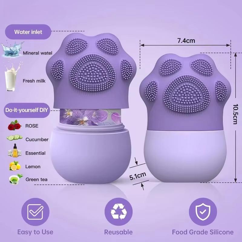 Rullo Ghiaccio Viso in Silicone Cubetti Ghiaccio Viso Vaschette Rullo Sfera Massaggio Lifting Bellezza Trattamento Contouring Cura della Pelle Ridurre Acne Strumento