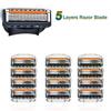 4/8/12/16/20 Shaving Razor Blades Classic 5 Layer Safety Razor Blade for Mens Hair Removal Shaving Blade Manual Shaver Replaceable Heads
