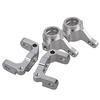 Mxfans 2 Pairs Silver Aluminum Alloy Front Knuckle Arms & C-Hubs CC01-001 CCO1-002 for RC1:10 Tamiya CC014WD