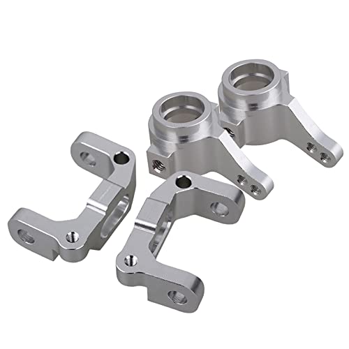 Mxfans 2 Pairs Silver Aluminum Alloy Front Knuckle Arms & C-Hubs CC01-001 CCO1-002 for RC1:10 Tamiya CC014WD