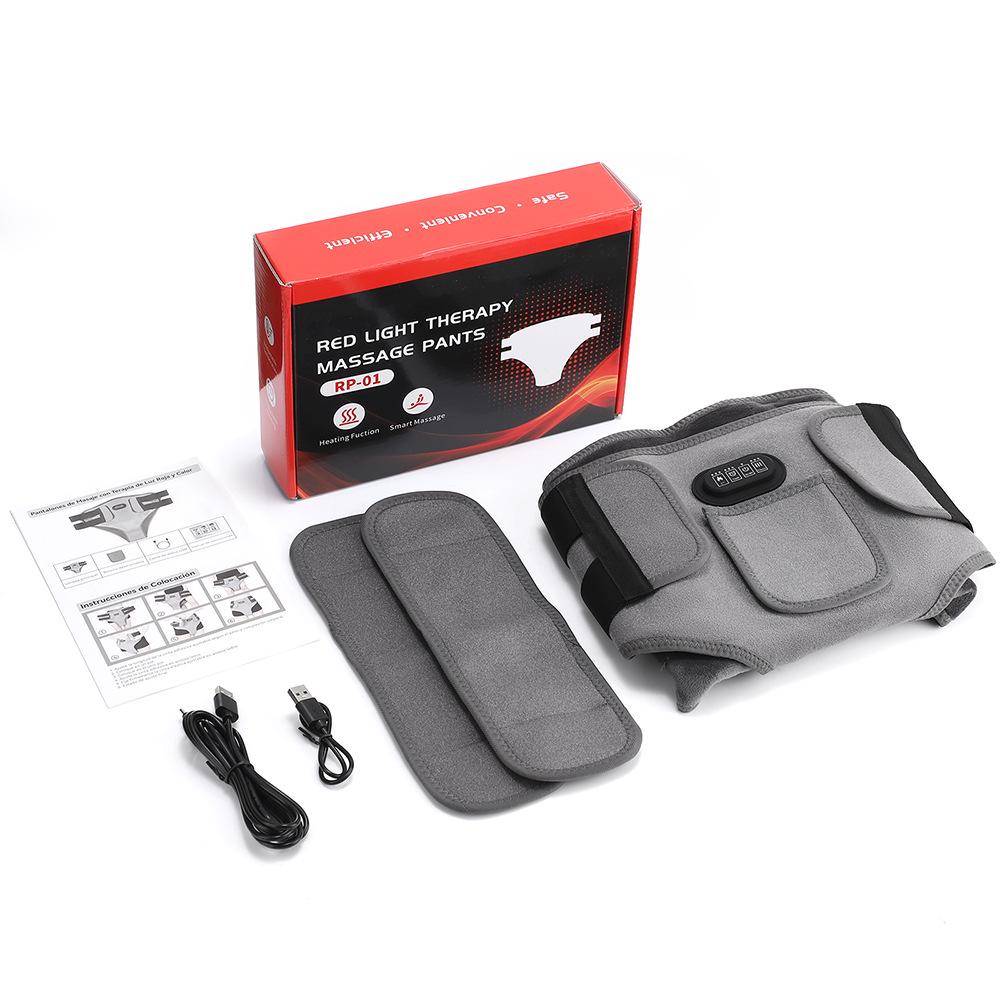 

Cross-border New True Red Light Therapy Abdominal Massaging Belt with 660nm LED Beads for Warming Comfort (162 pcs) 26.9*19*6.5 cm (162 pcs 660nm LED, 3 lamp cores) сірий колір