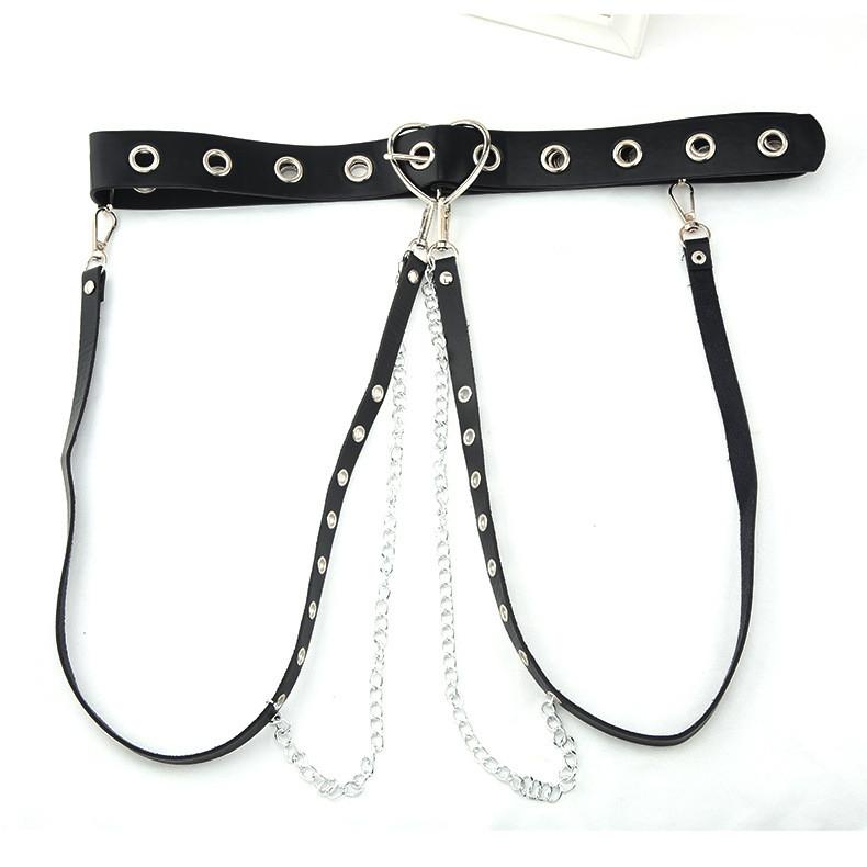 

Dark Girl Punk Belt With Metal Pin Buckle And Letter Design For Casual Wear
