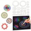 22Pcs Creative Spirograph Drawing Wheels Geometric Ruler Drawing Accessories