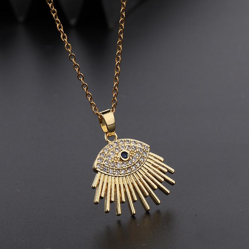 Stylish Versatile Evil Eye Pendant Necklace Personalized Eye Collarbone Chain Women's Jewelry