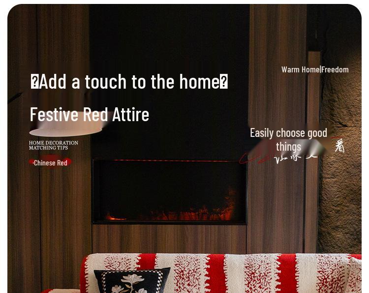 Universal Red Elastic Sofa Cover for Weddings & Christmas - Anti-Scratch, Full Coverage Protection