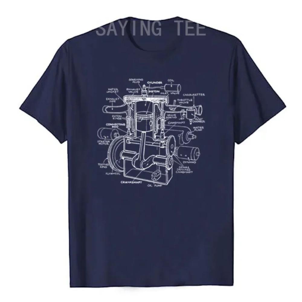 Mechanika Díly motoru auta Milovníci aut - Tričko Muscle Cars Pánské módní oblečení Grafické tričko Carguy Topy Dárky pro manžela tátu
