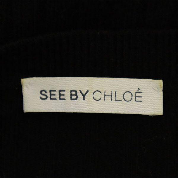 SEE BY CHLOE wool blend Long sleeve cardigan USA2 black Women Used