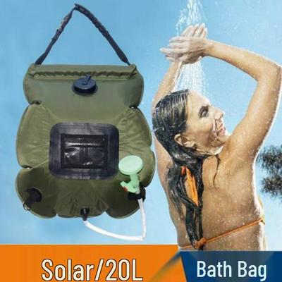 Tragbare Solarduschtasche für Outdoor-Camping und Selbstfahrertouren - Warmwasserspeicherlösung